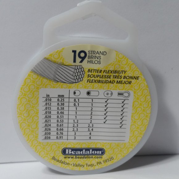 Bead Stringing Wire Bronze Color 19 Strand 30' .38 - Picture 3 of 4